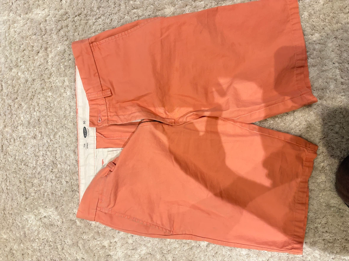 Old Navy Slim Fit Chino Shorts - Peach - Size 30