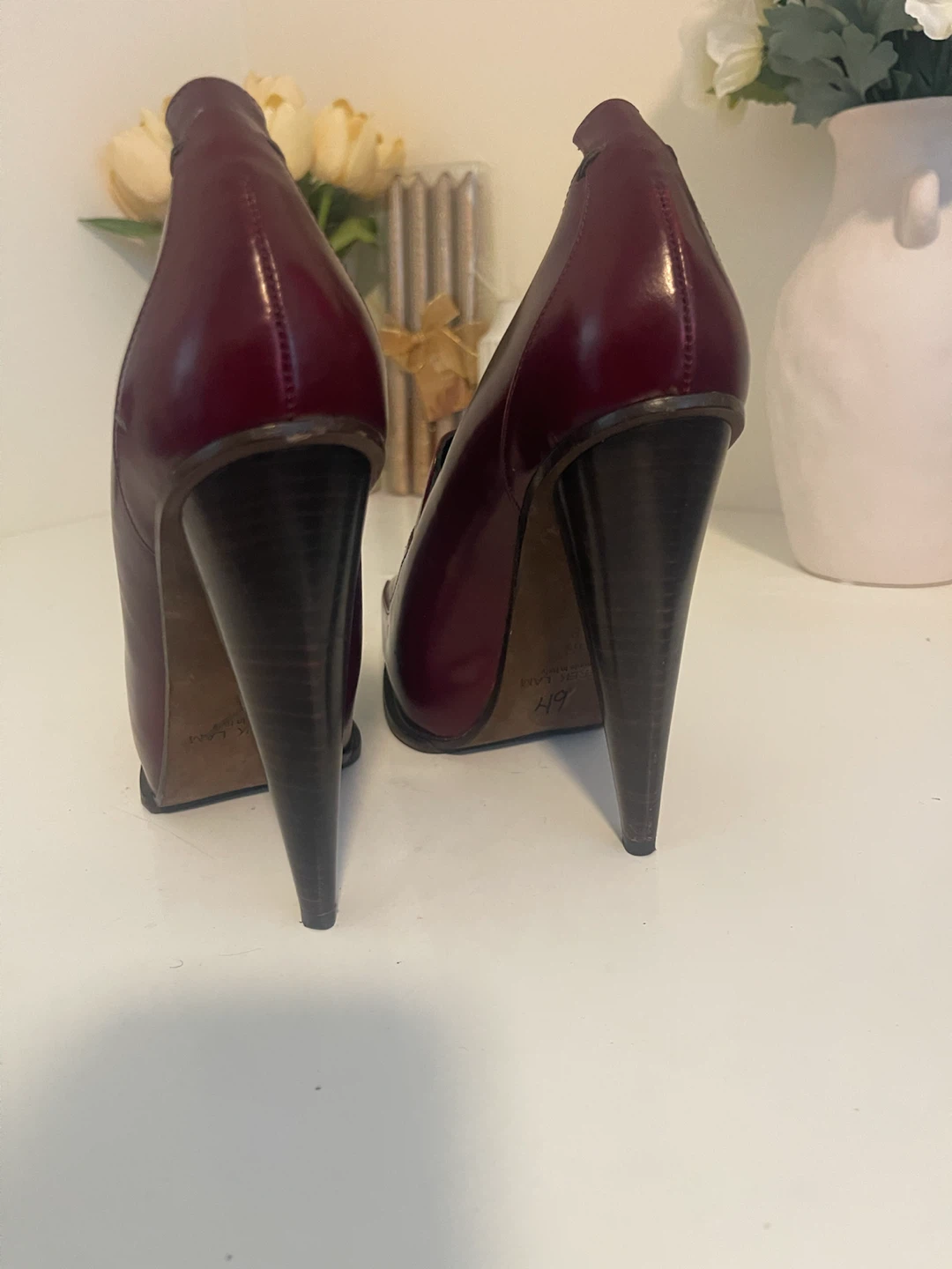 Derek Lam Women's Burgundy Heeled Loafers Size 6.5 - photo 3
