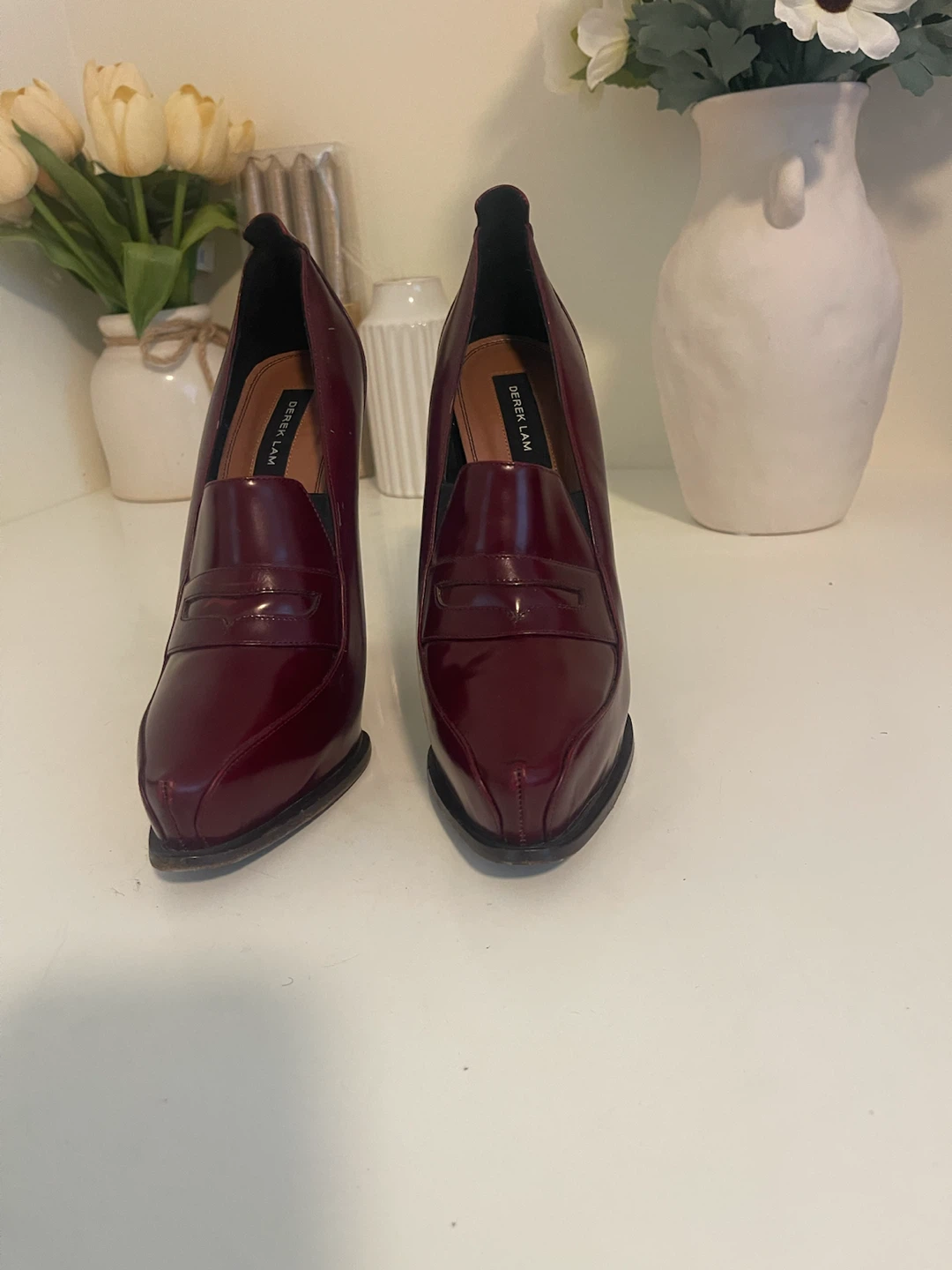 Derek Lam Women's Burgundy Heeled Loafers Size 6.5 - photo 4