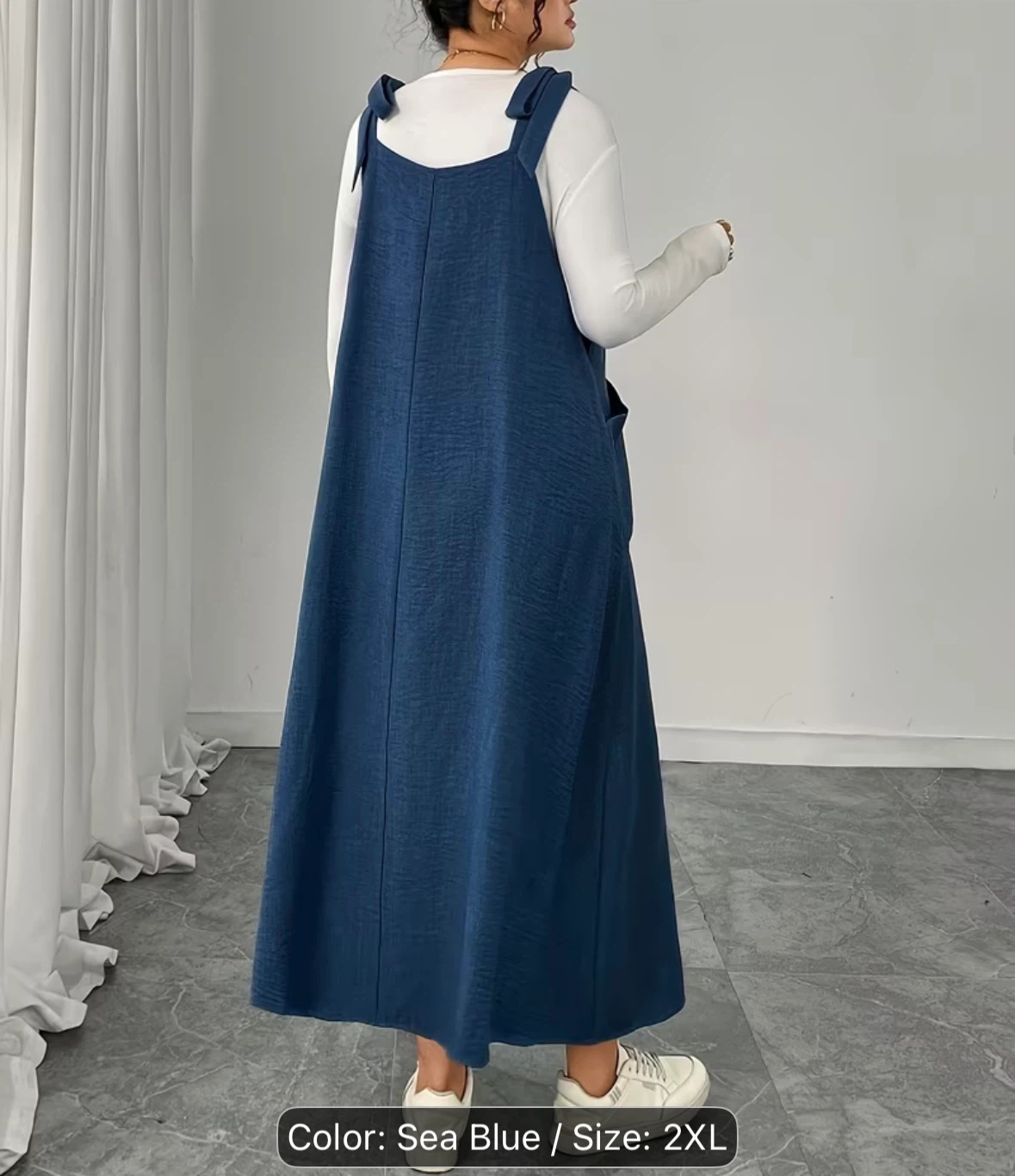 Blue Pinafore Dress - Size 2XL - photo 2