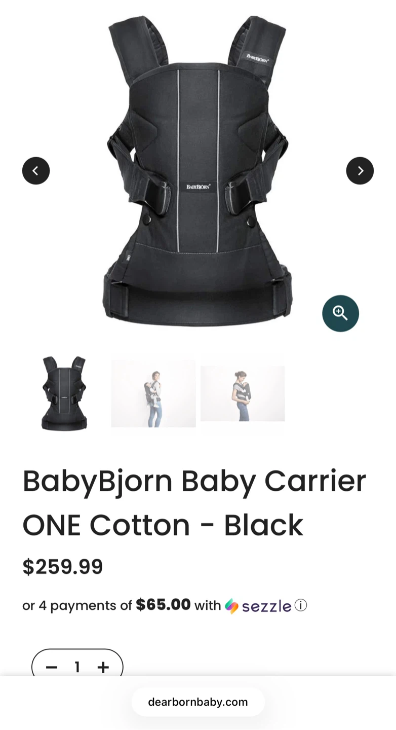BabyBjorn Baby Carrier One - Black - photo 2