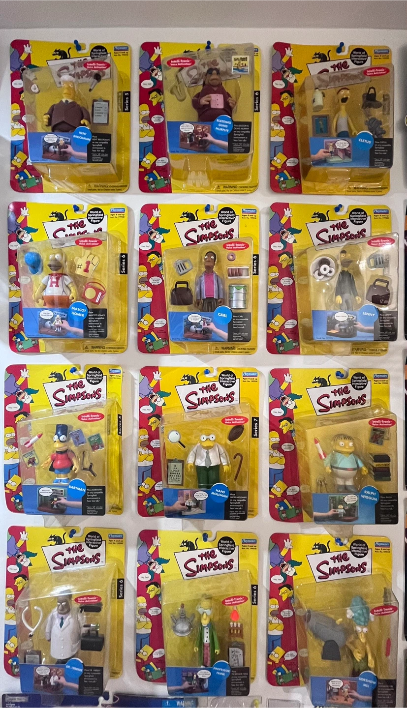 Lot of 12 Unopened Simpsons Interactive Figures - 2001