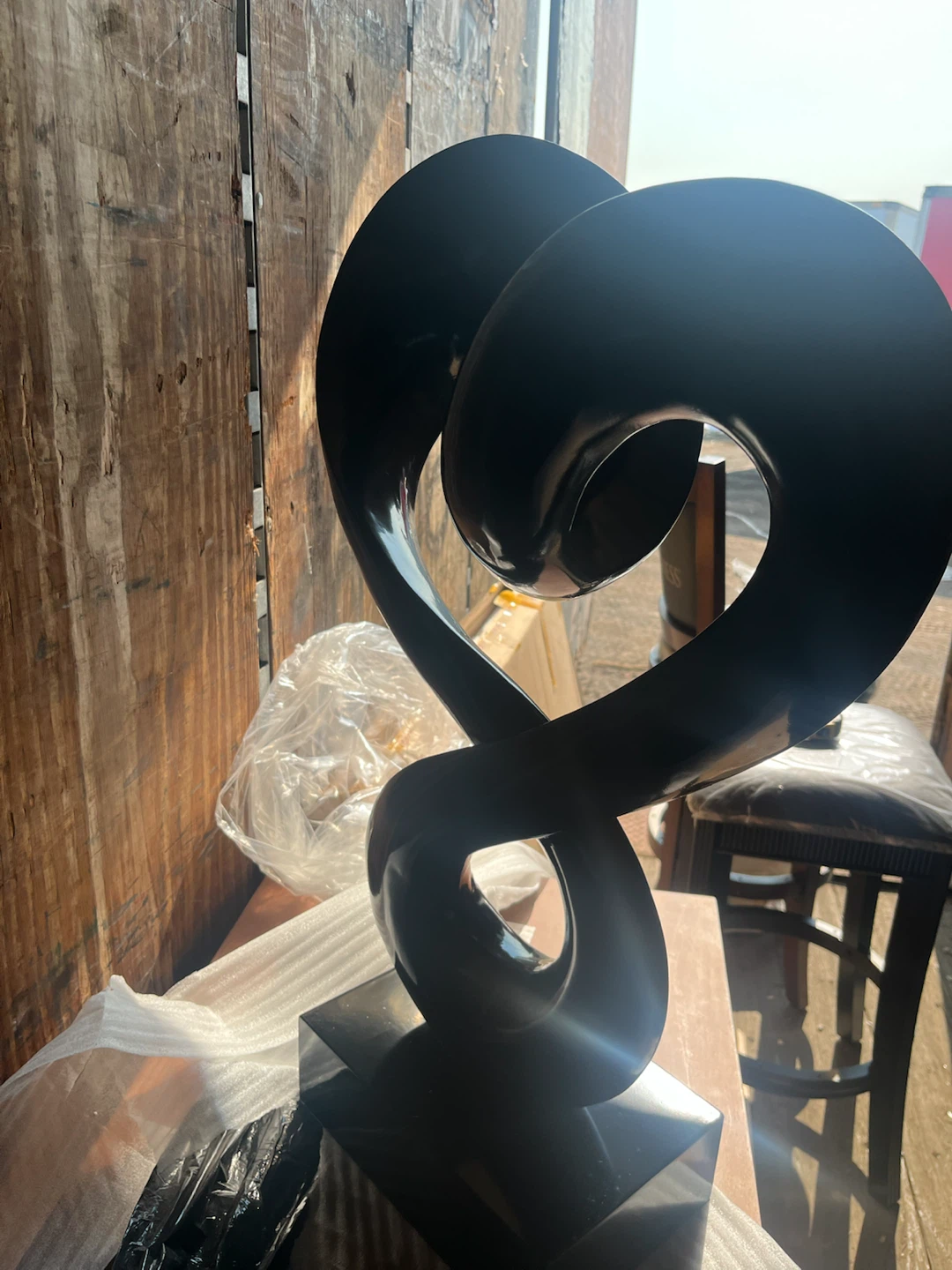 Black Abstract Sculpture - photo 5