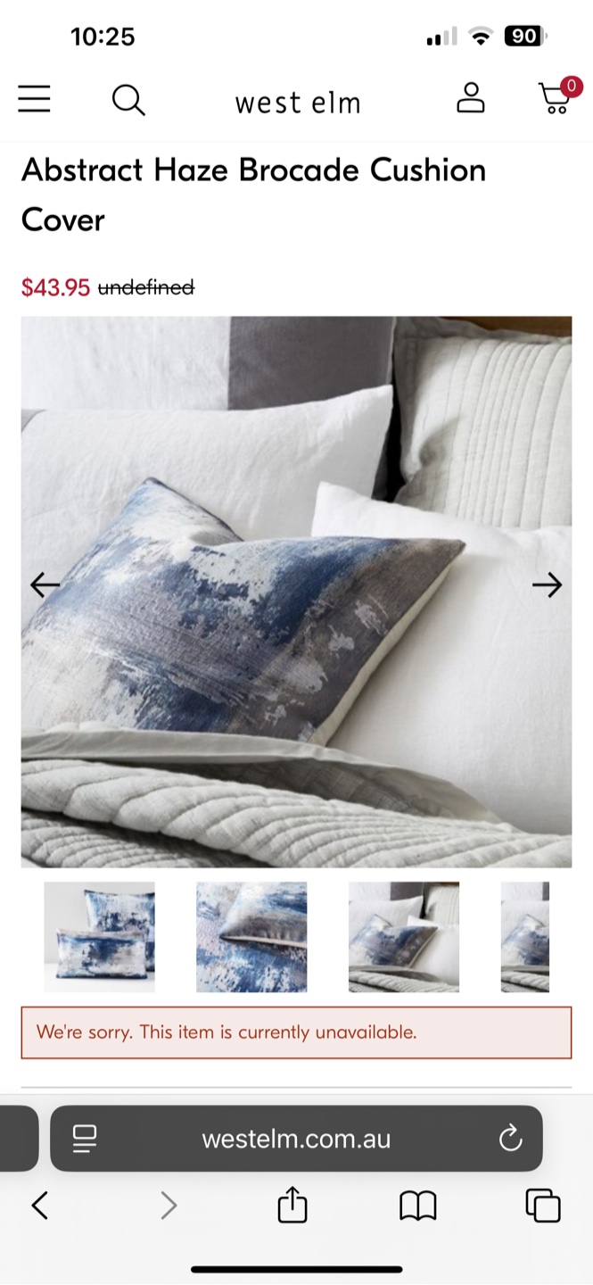 2 West Elm Abstract Haze Brocade Cushions - photo 4