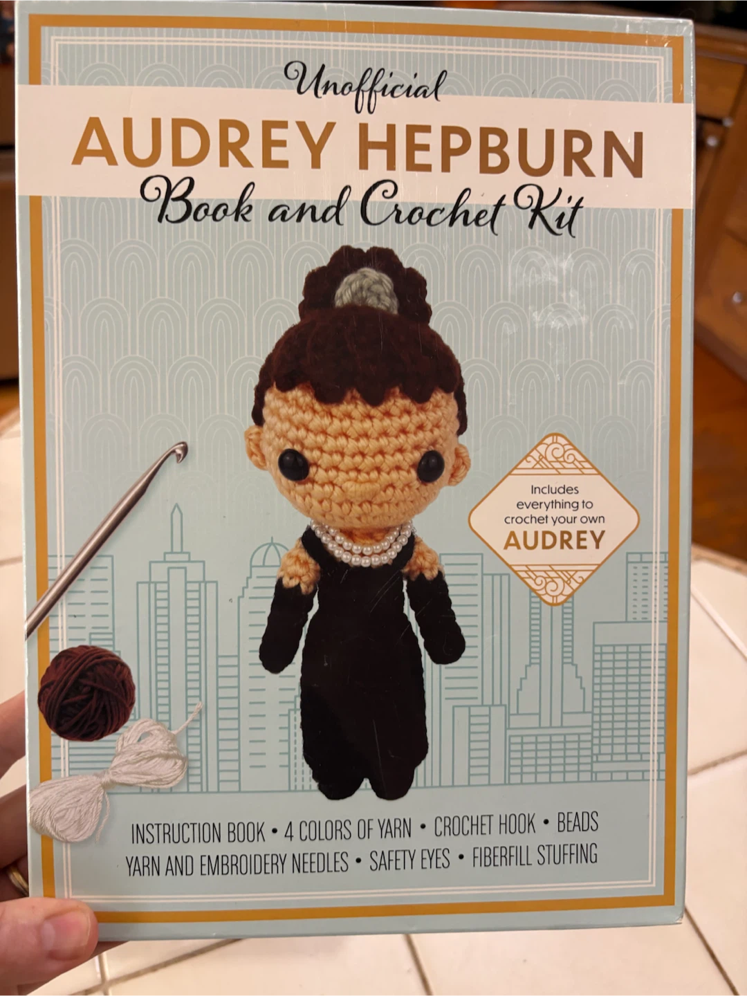 Unofficial Audrey Hepburn Book and Crochet Kit