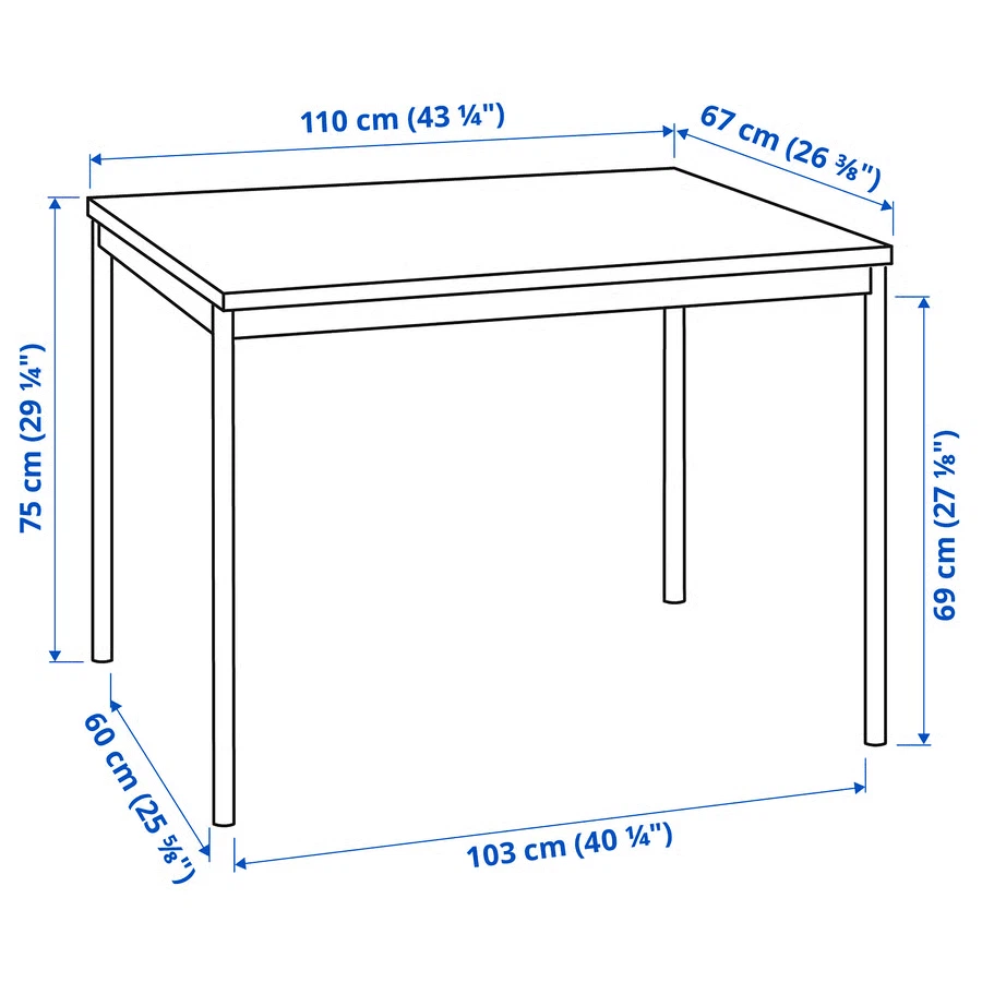 Black Dining study computer table - photo 4