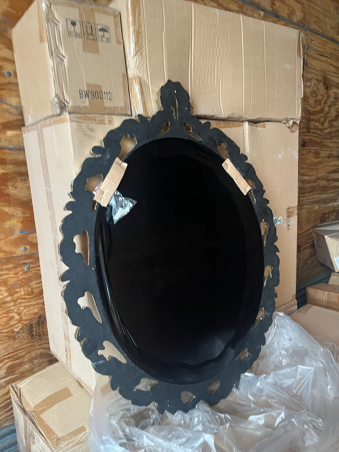 Ornate Gold Oval Wall Mirror - photo 2