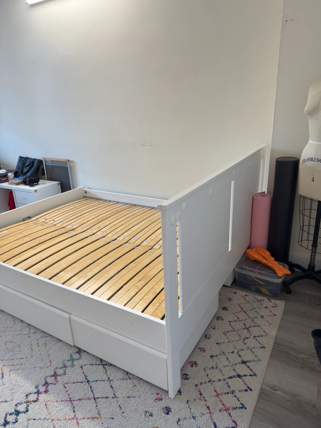 IKEA SONGESAND - Queen White Bed Frame with Drawers - photo 5
