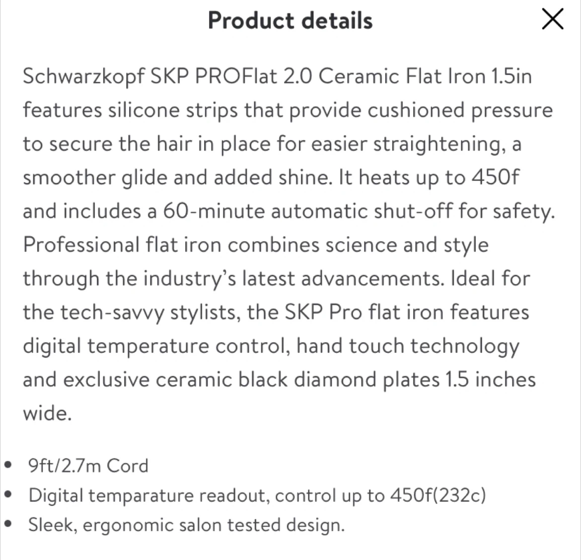 Schwarzkopf Pro ceramic Iron BNIB - photo 2