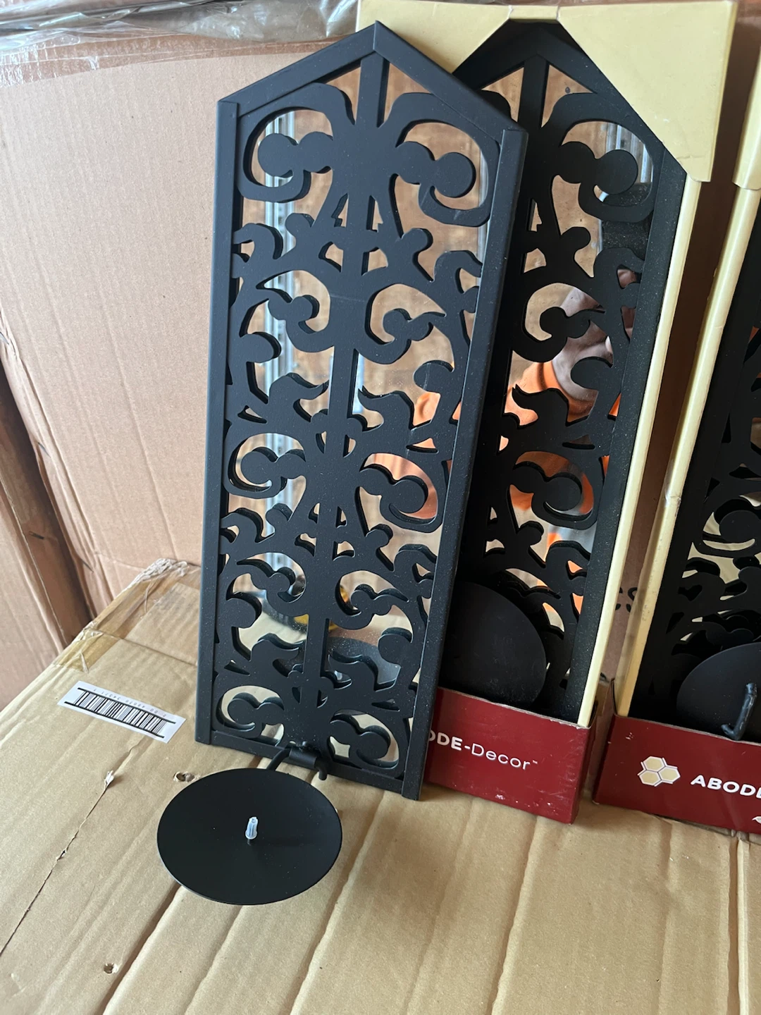 ABODE-Decor Black Metal Candle Sconce $8 each 4 for $20