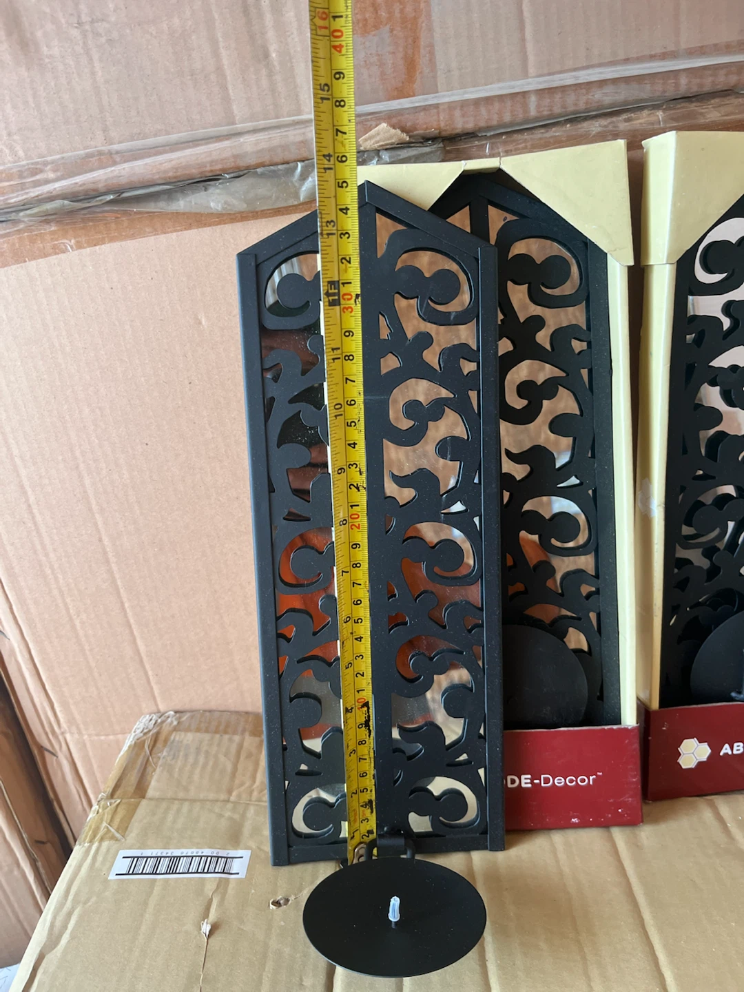 ABODE-Decor Black Metal Candle Sconce $8 each 4 for $20 - photo 3