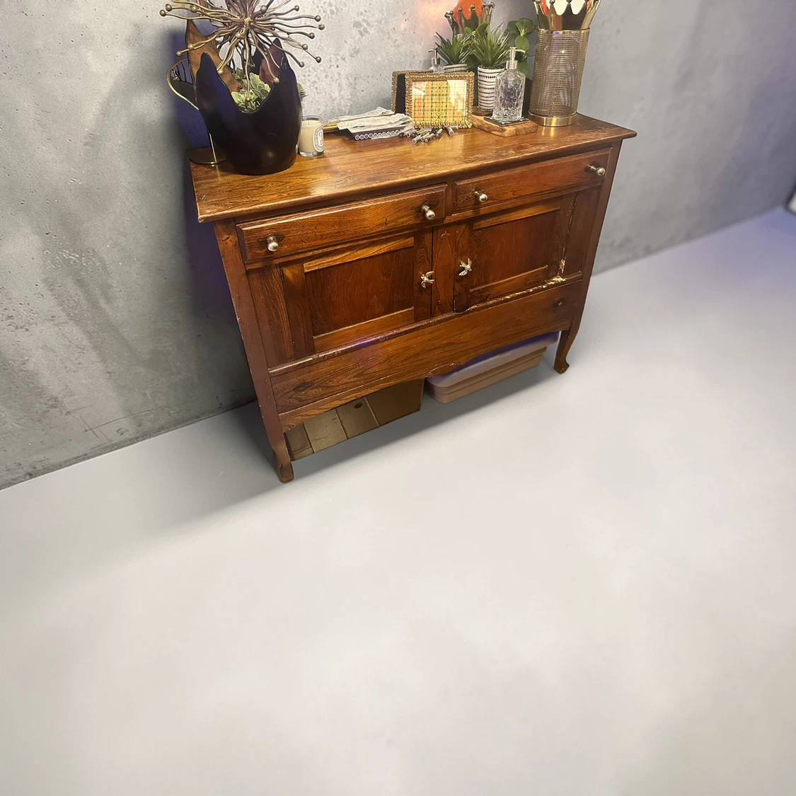 Vintage Solid Wood Cabinet (DIY Project Piece)