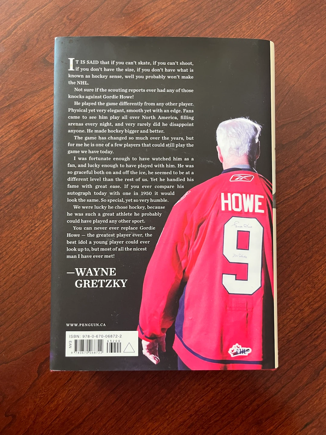 Mr Hockey Gordie Howe hardcover book - photo 2