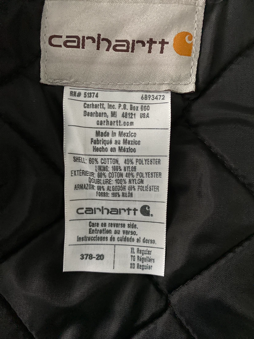Carhartt Men's Insulated Work Jacket Navy Blue - photo 5