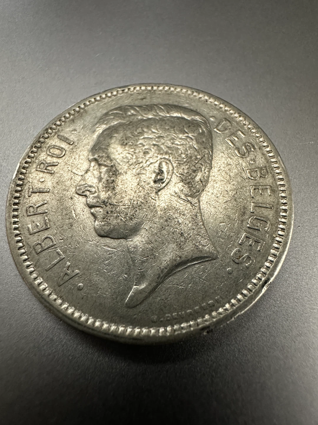 1931 Belgium 5 Francs Coin - Albert I - photo 2