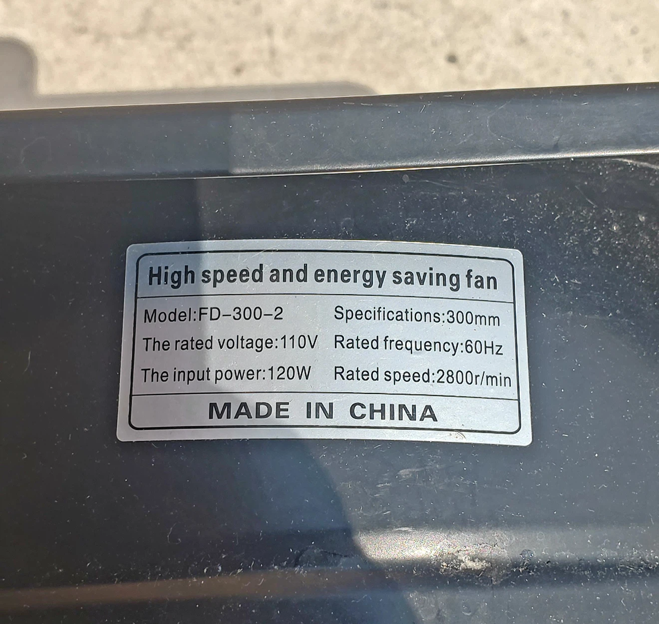High Speed and Energy Saving Fan FD-300-2 - photo 3