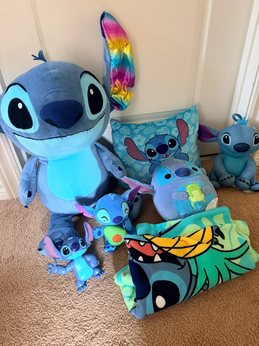 Disney Stitch Plush Toys and Blanket Lot
