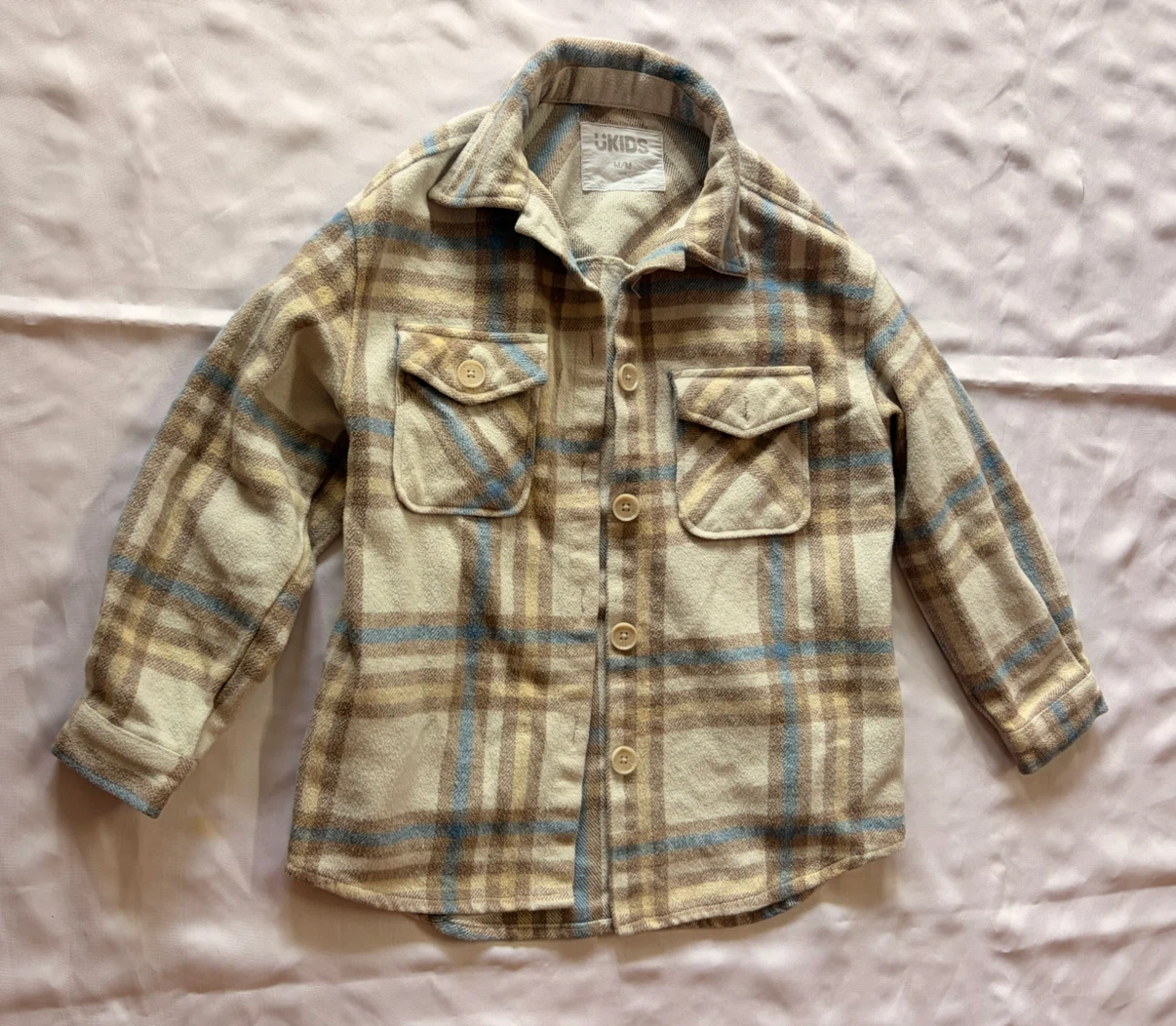 Girls UKIDS Plaid Flannel Shirt Jacket M/M