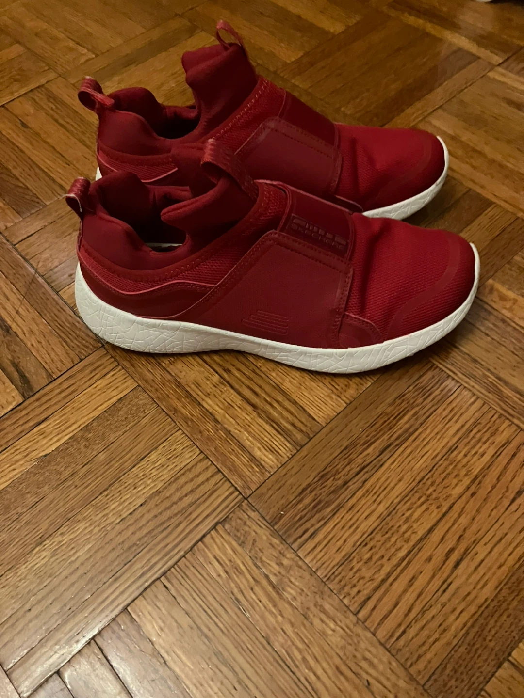 Skechers Red Slip-On Sneakers