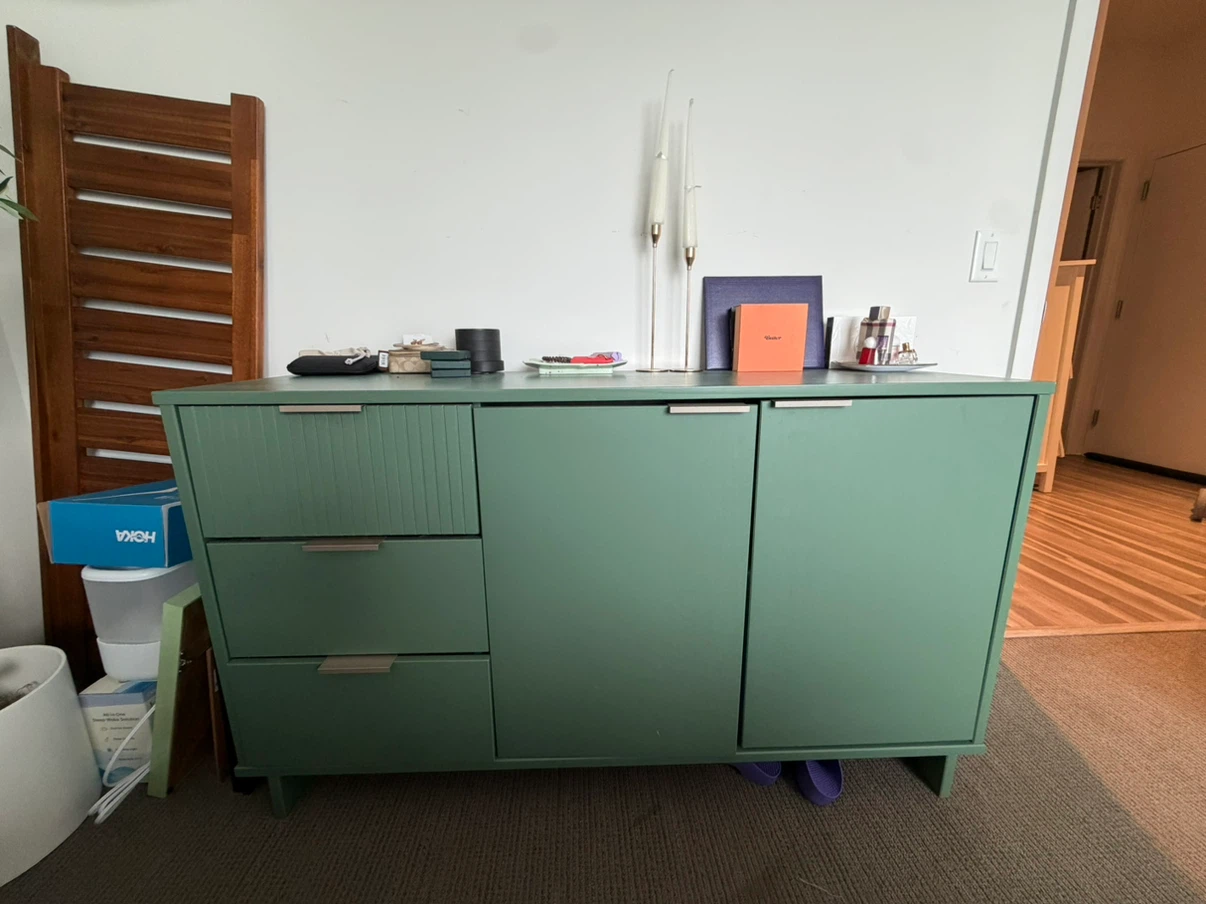 Green Cabinet with Drawers and Doors - photo 2