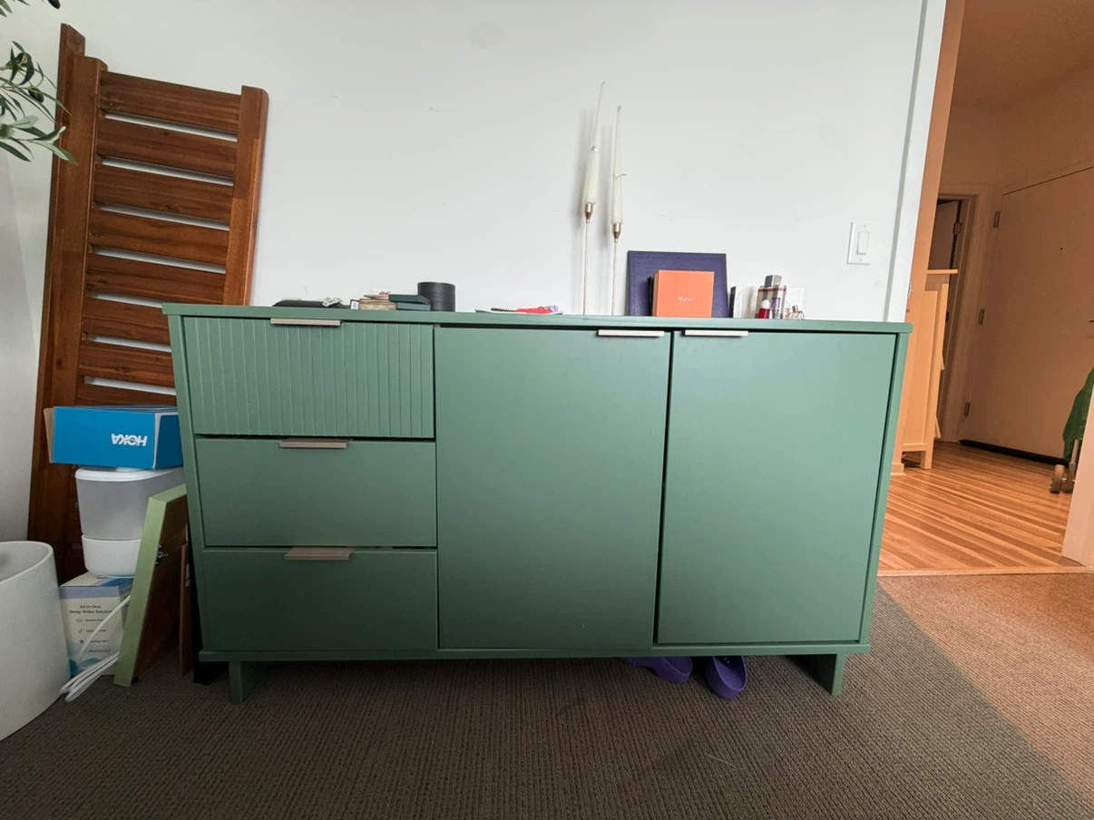 Green Cabinet with Drawers and Doors - photo 3