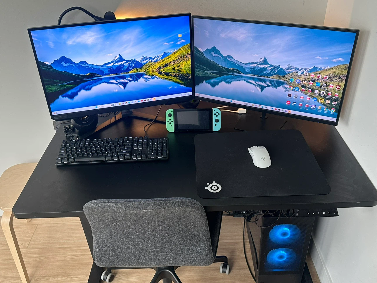 Electric height-adjustable desk