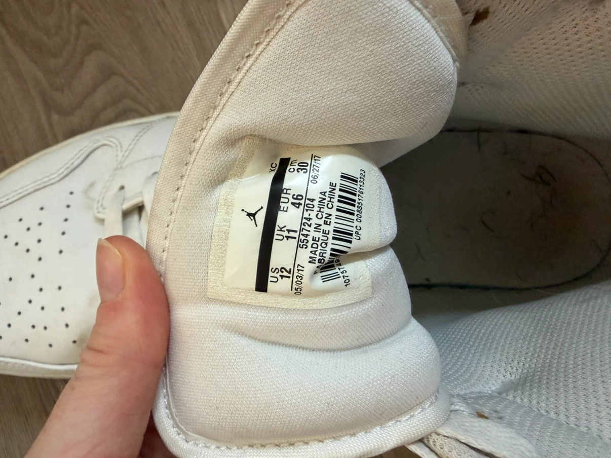 Men’s white Air Jordan 1 (size 12 US) - photo 5