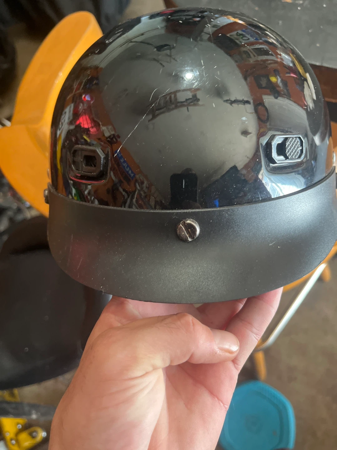 Black Motorcycle Helmet - Size M - photo 2