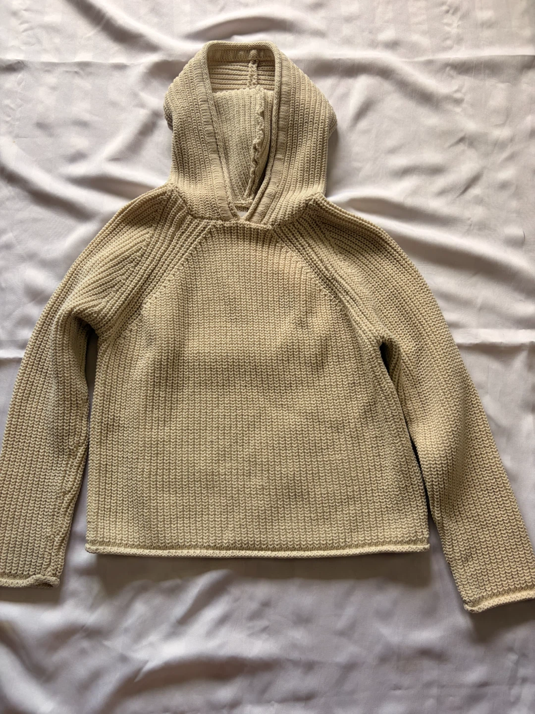 Girls Zara Cream Knit Hoodie