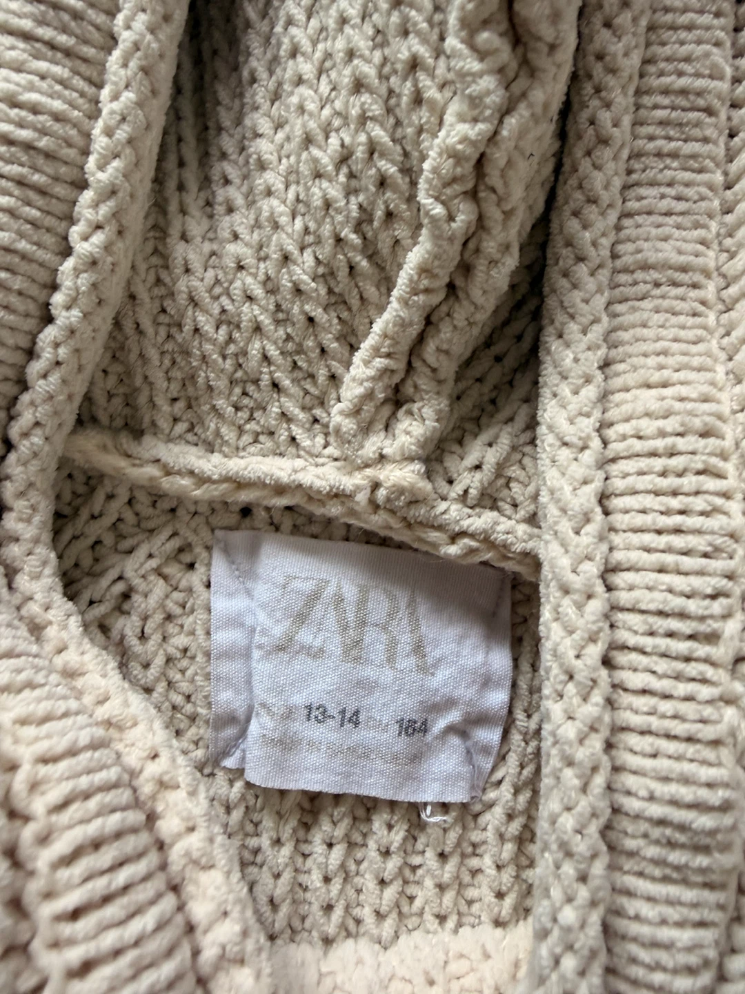 Girls Zara Cream Knit Hoodie - photo 2