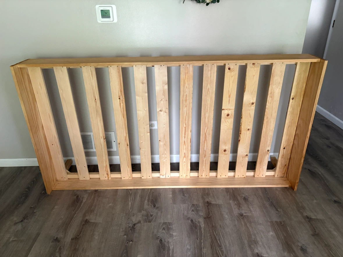 Wooden handmade twin bed frame