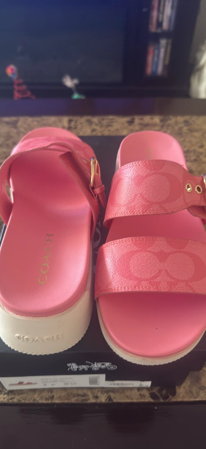 Coach Gwen Sig Sandals - Pink Lemonade - Size 8