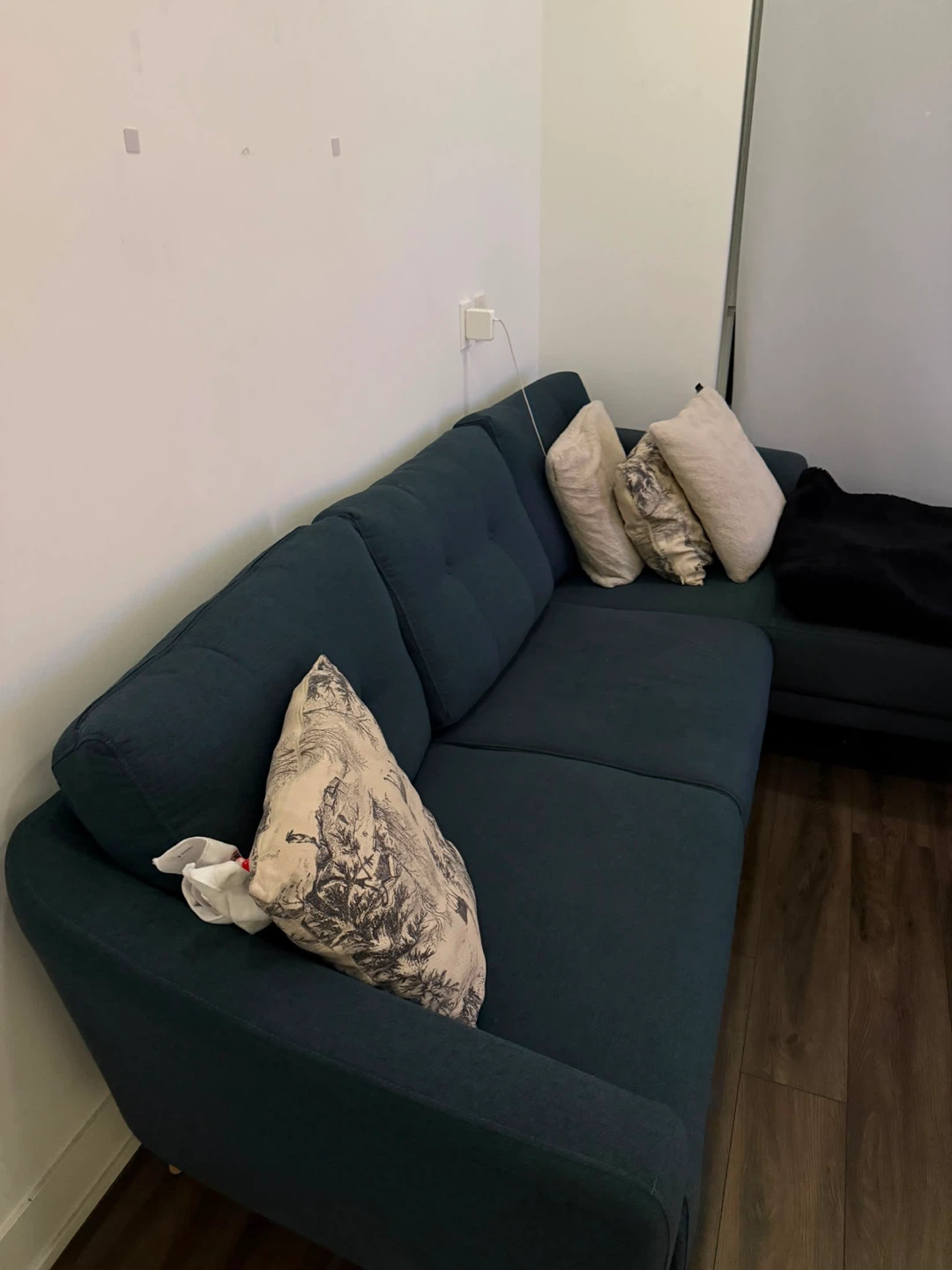 Structube Gibson Teal Sectional Sofa
