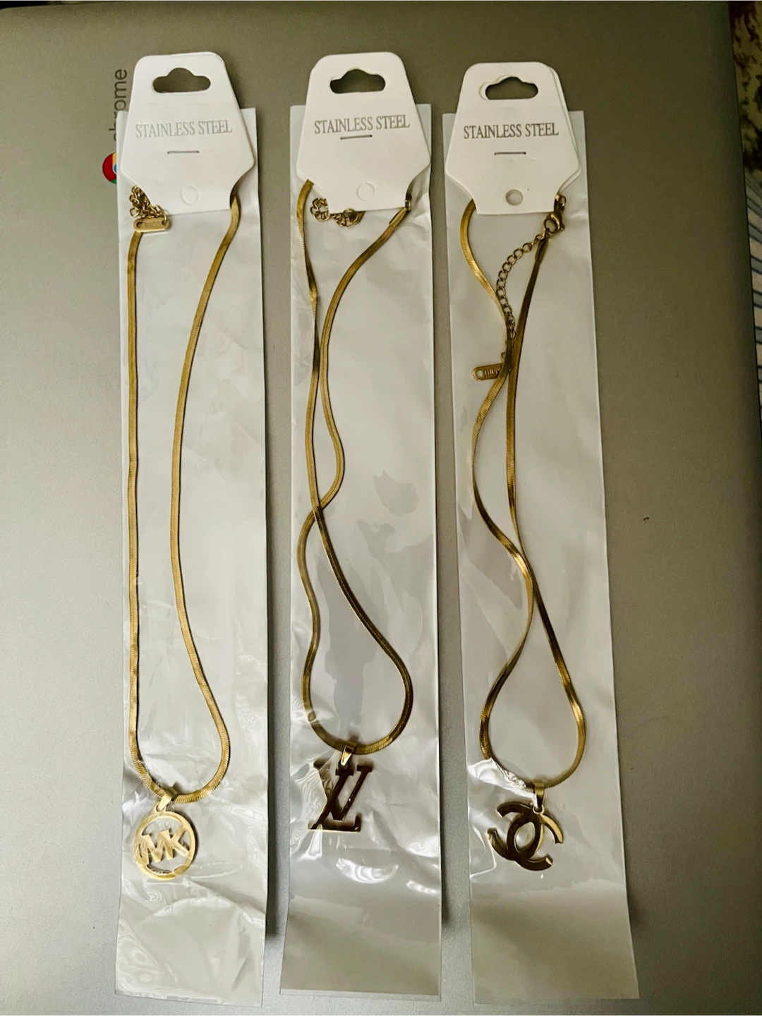 Gold Stainless Steel Chain Necklace