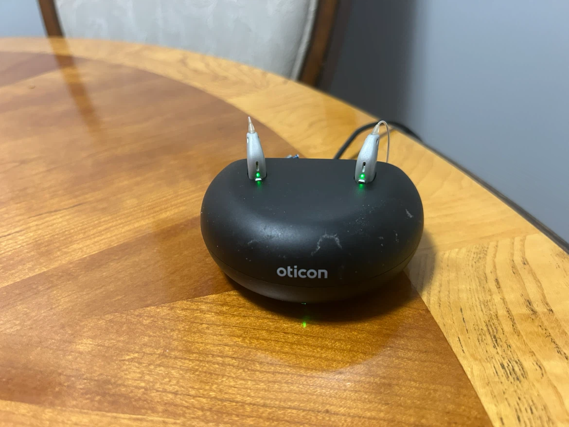 Oticon Hearing Aids with Charger