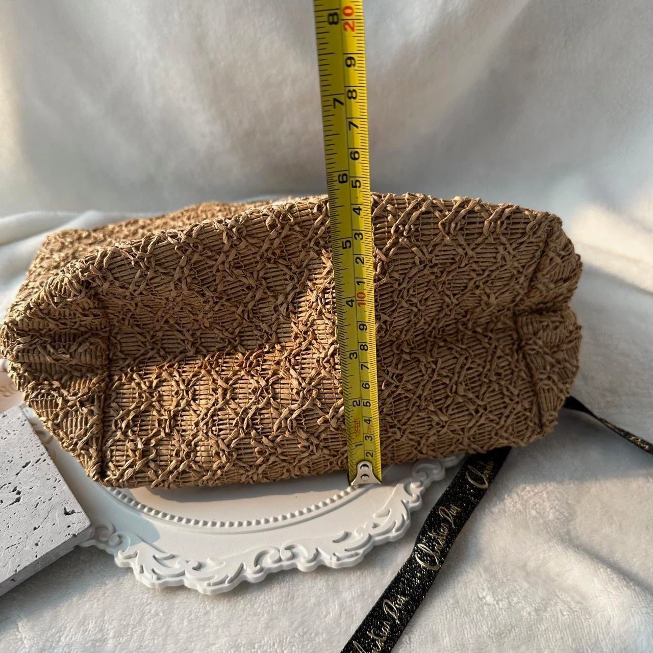 Dior Raffia mini Tote Bag Authentic Dior beauty - photo 4