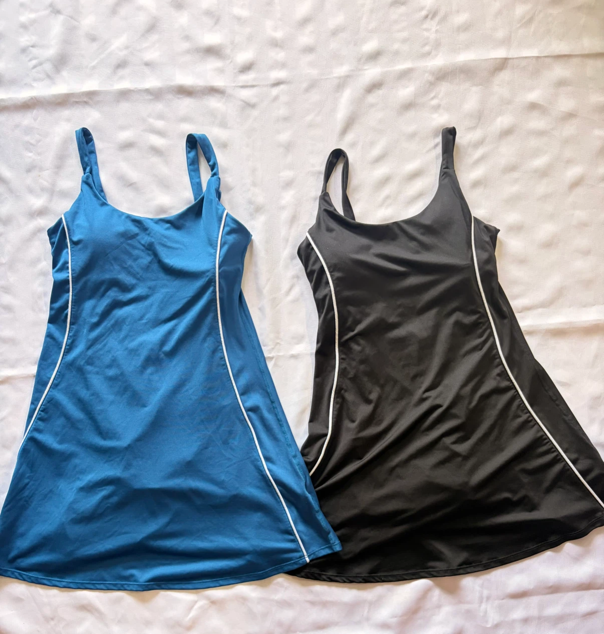 Girls Active Athletic Dresses - Blue & Black