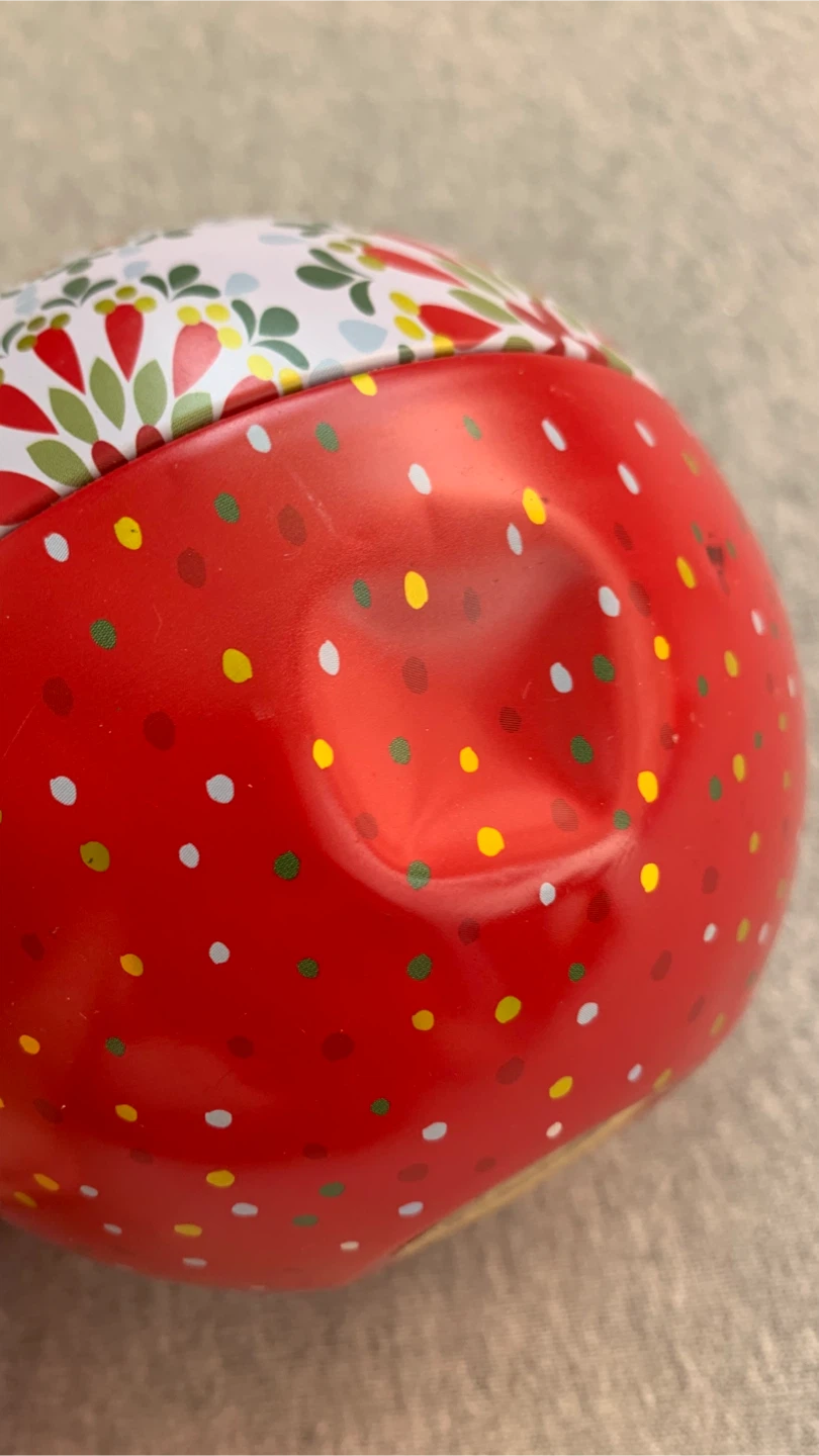 Lindt Ball Tin Ornament - About the size of a large grapefruit - photo 3