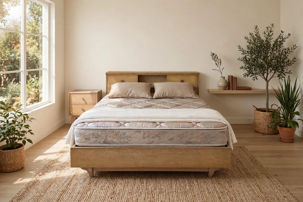 Vintage Wood Queen Bed Set with Storage – Complete Set - photo 4