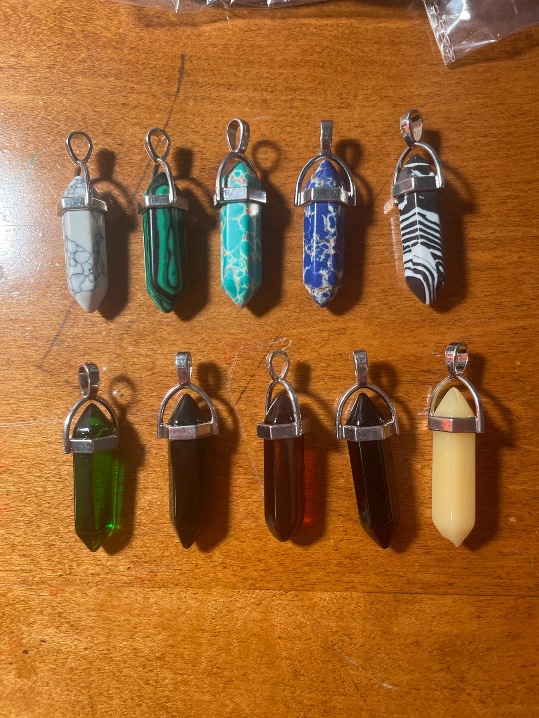 Crystal Point Pendants with Necklace