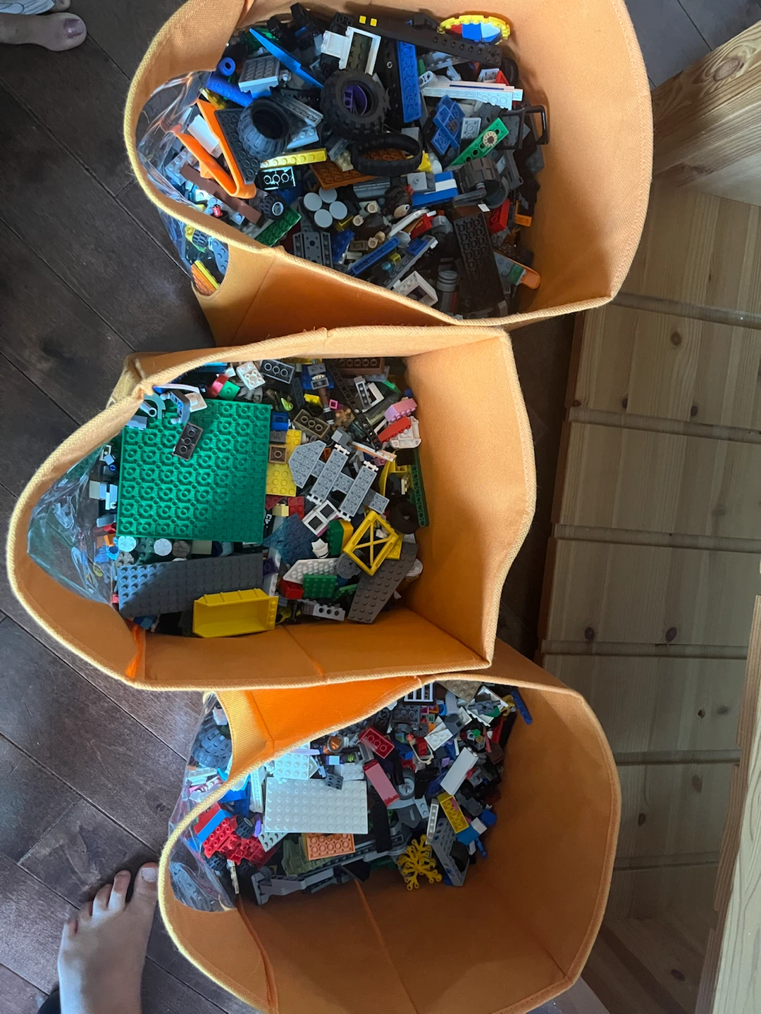 Large lot of Lego bricks with rolling table - photo 2