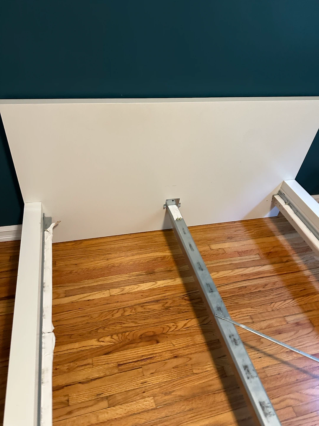 Double/Full size White Platform Bed Frame with Mattress - photo 3
