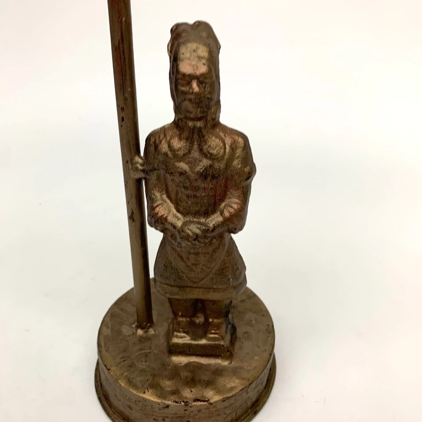Vintage Candle Holder Metal Lantern Figurine Decor Table Accent - photo 3