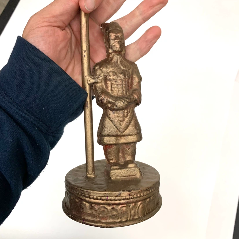 Vintage Candle Holder Metal Lantern Figurine Decor Table Accent - photo 5