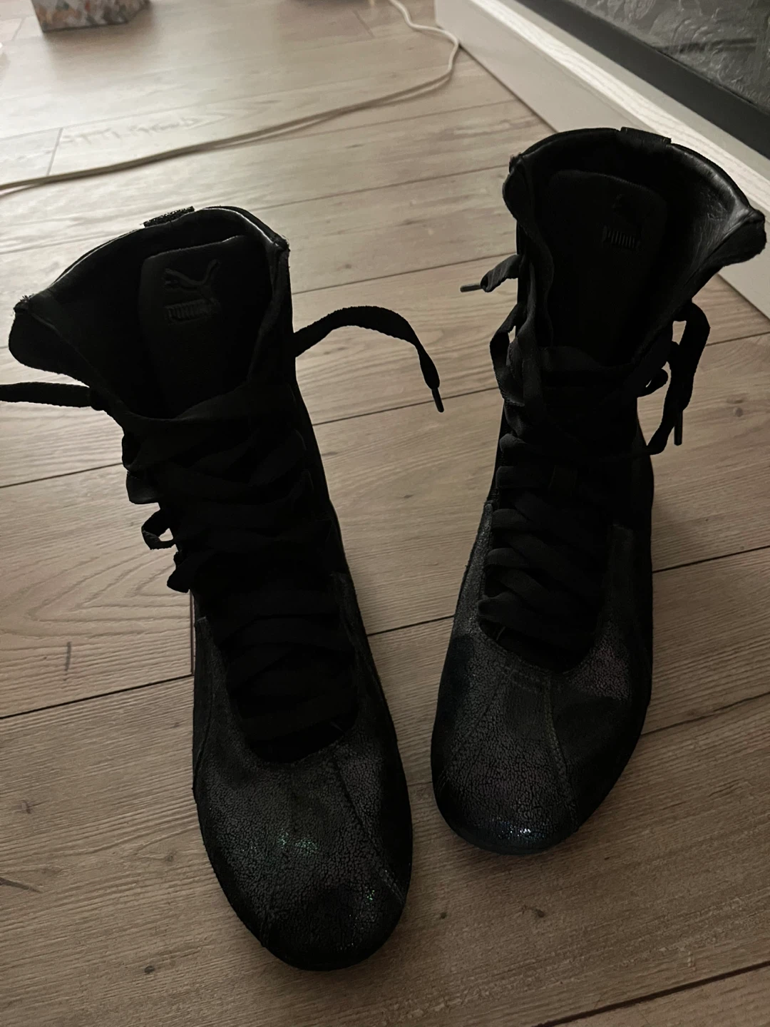 Puma Black High-Top Boxing Shoes - photo 3