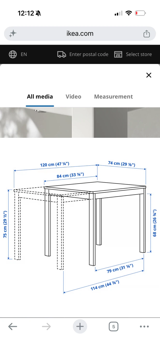 IKEA White Extenable Dining Table - photo 2