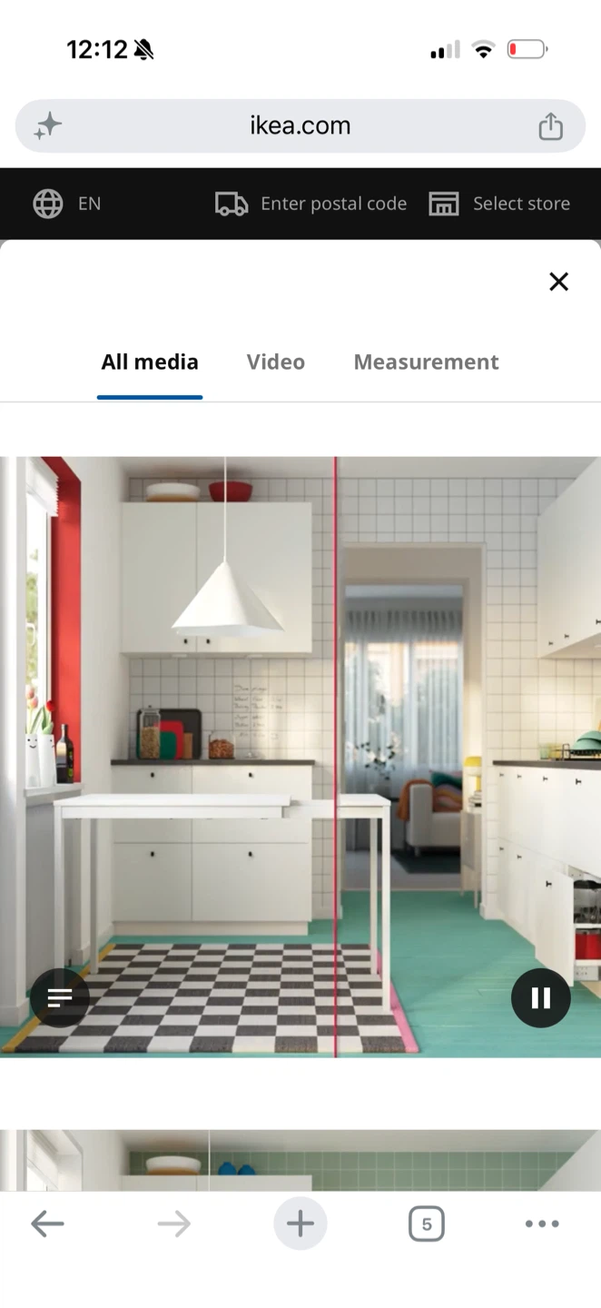 IKEA White Extenable Dining Table - photo 3