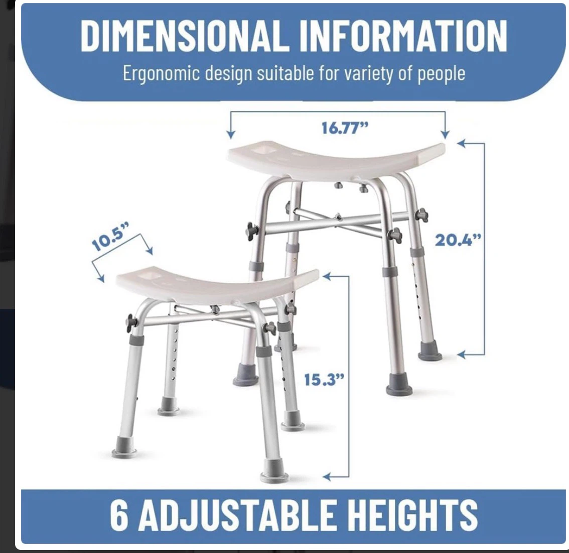 Adjustable Shower Chair - photo 2