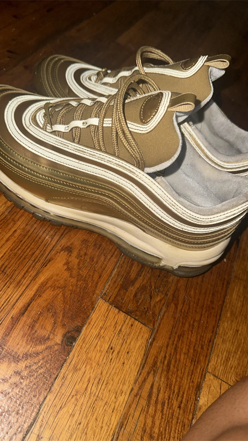 Nike Air Max 97 Gold Metallic Sneakers - photo 2