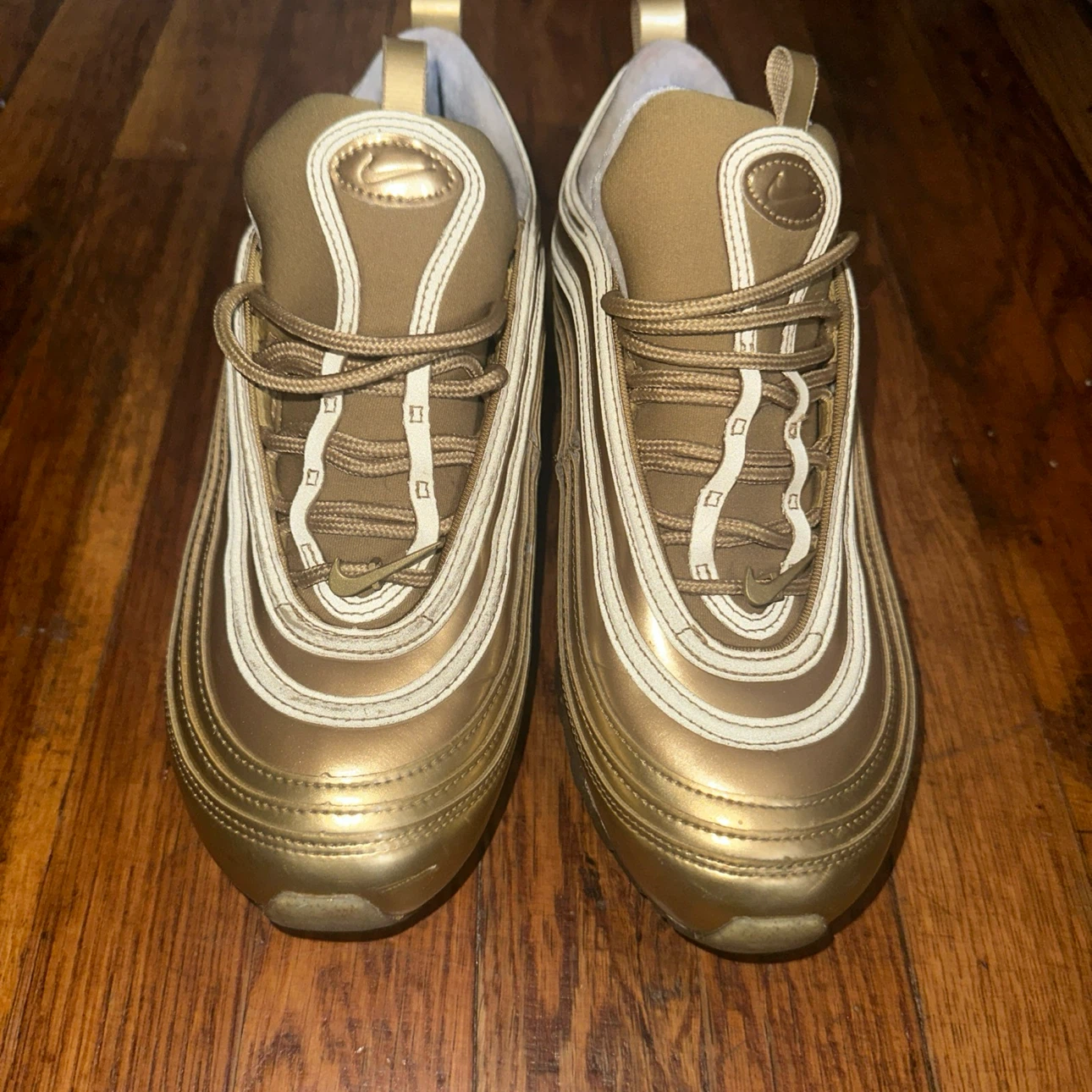 Nike Air Max 97 Gold Metallic Sneakers - photo 3